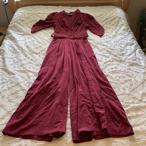 Miss Candyfloss Pants - Cranberry Miss Candyfloss jumpsuit